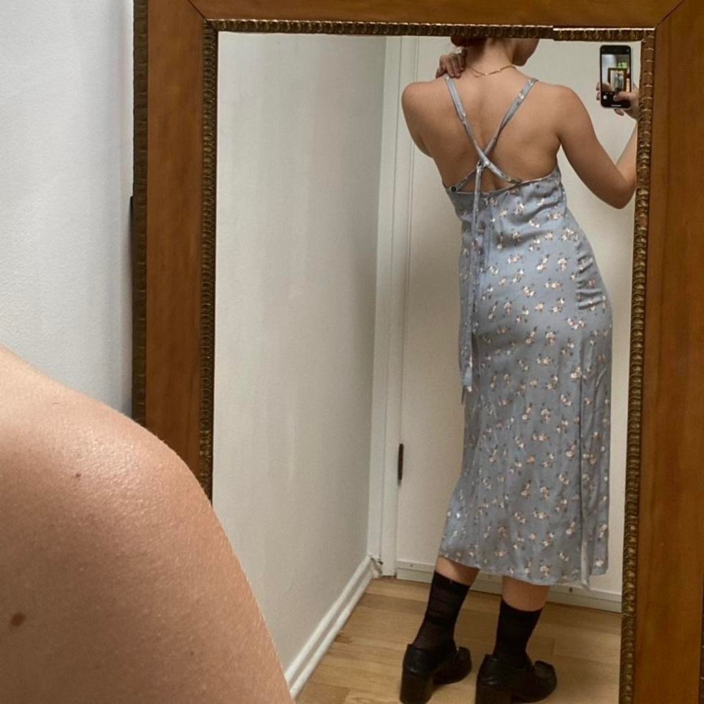 christy dawn light blue floral dress